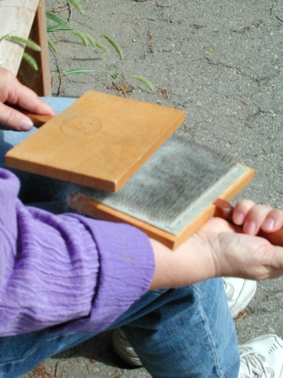 Brushing with left card moving