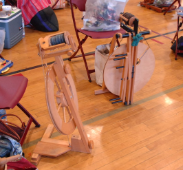 Lendrum and Louet with skeiner stored